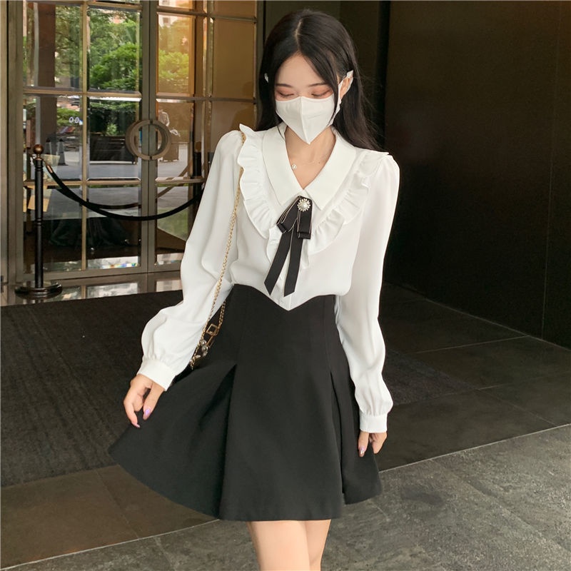 Áo Sơ Mi Tay Dài Kiểu Pháp Thời Trang Mùa Thu Thanh Lịch