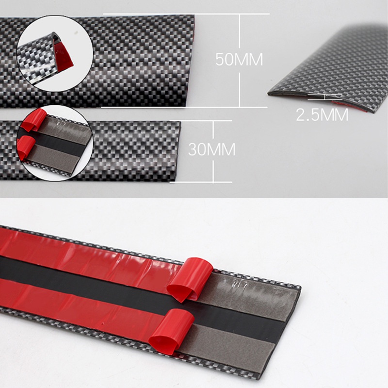 1 Cuộn Phim Dán Bảo Vệ Cạnh Cửa Xe Hơi Chống Va Chạm Bằng Sợi Carbon Sự Bảo Vệ