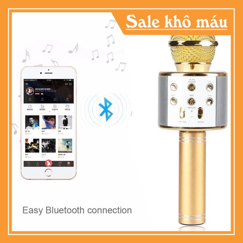 MICRO karaoke bluetooth WS858 10 không dây có loa |NgaAnh