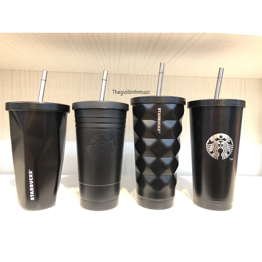 Ly Cold Cup Starbucks Tumbler Đen B227