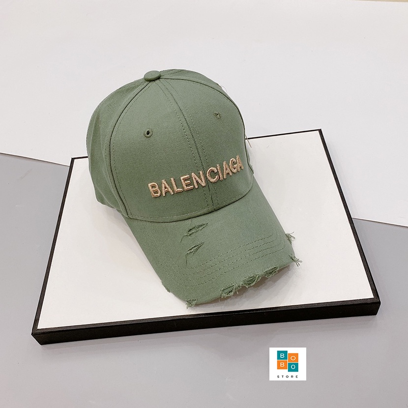 Mũ lưỡi trai xước Balenciaga nhiều màu logo thêu nổi phong cách trẻ trung cá tính