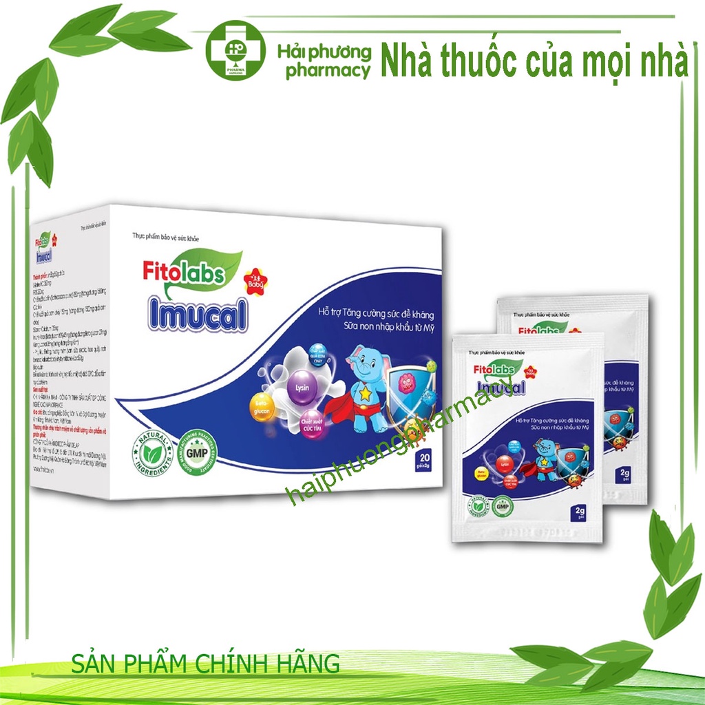 Cốm Tăng Đề Kháng Cho Bé Fitolabs Imucal Giúp Kích Thích Vị Giác, Ăn Ngon Miệng, Hấp Thu Tốt Khỏe Mạnh Hộp 20 Gói FITO4