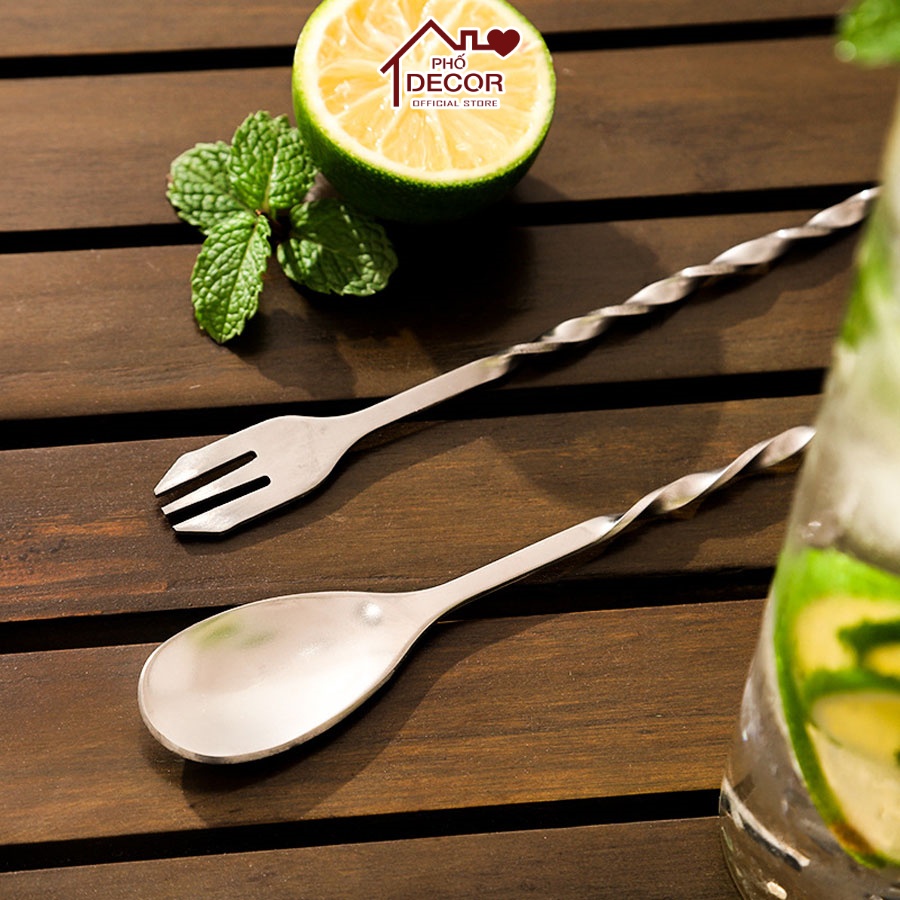 Que Khuấy Phố Decor Pha Chế Rượu, Cocktail, Cà Phê, Sinh Tố, An Toàn Chất Liệu Inox