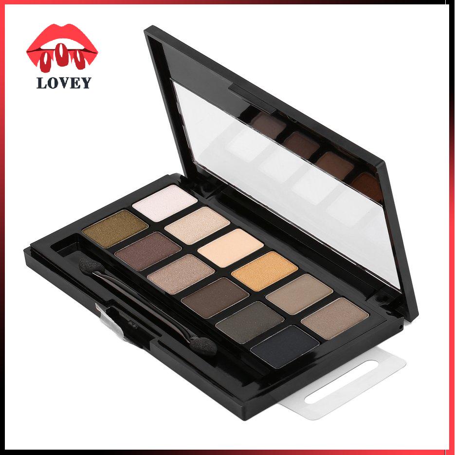 lovey★12 Colours  Pro Nude Makeup Palette Smoky Matte Glitter Version Eyeshadow
