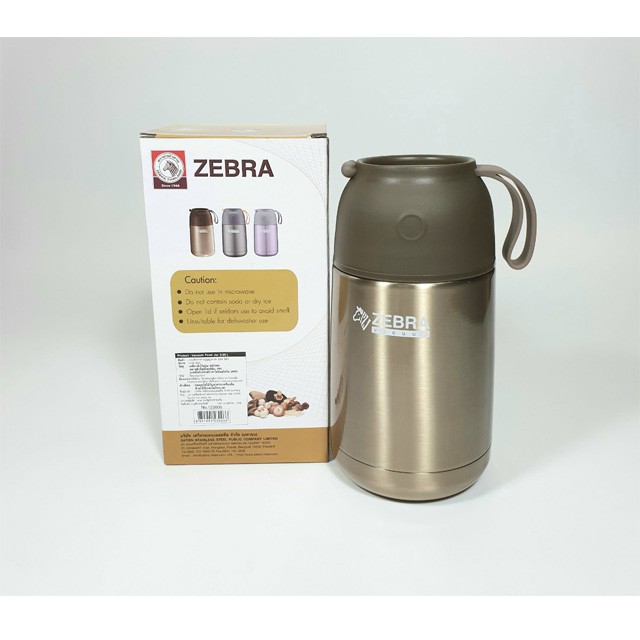 Bình Ủ Cháo Camen Giữ Nhiệt Inox 304 Zebra Thái Lan 650ml 123006