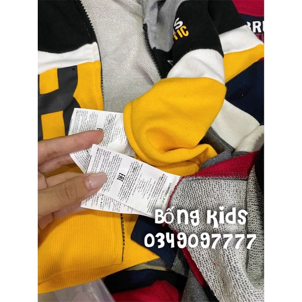 Áo Khoác Nỉ Hoodie Bé Trai Phối Màu Số 8 Brums