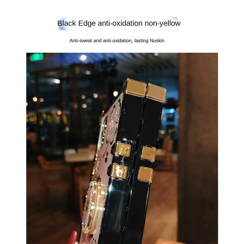 Ốp Điện Thoại Chống Sốc Hình Cỏ Bốn Lá Đính Đá Cho Oppo Reno 5 6Z 7 7Z Pro Reno7 Reno6 Z 5G A16