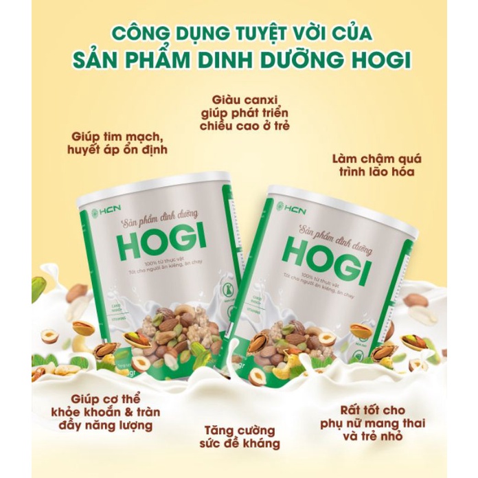 Sữa hạt sản phẩm dinh dưỡng hogi 300g  cho người ăn kiêg , ăn chay, tiểu đường, mỡ máu, kiểm soát cân nặnga