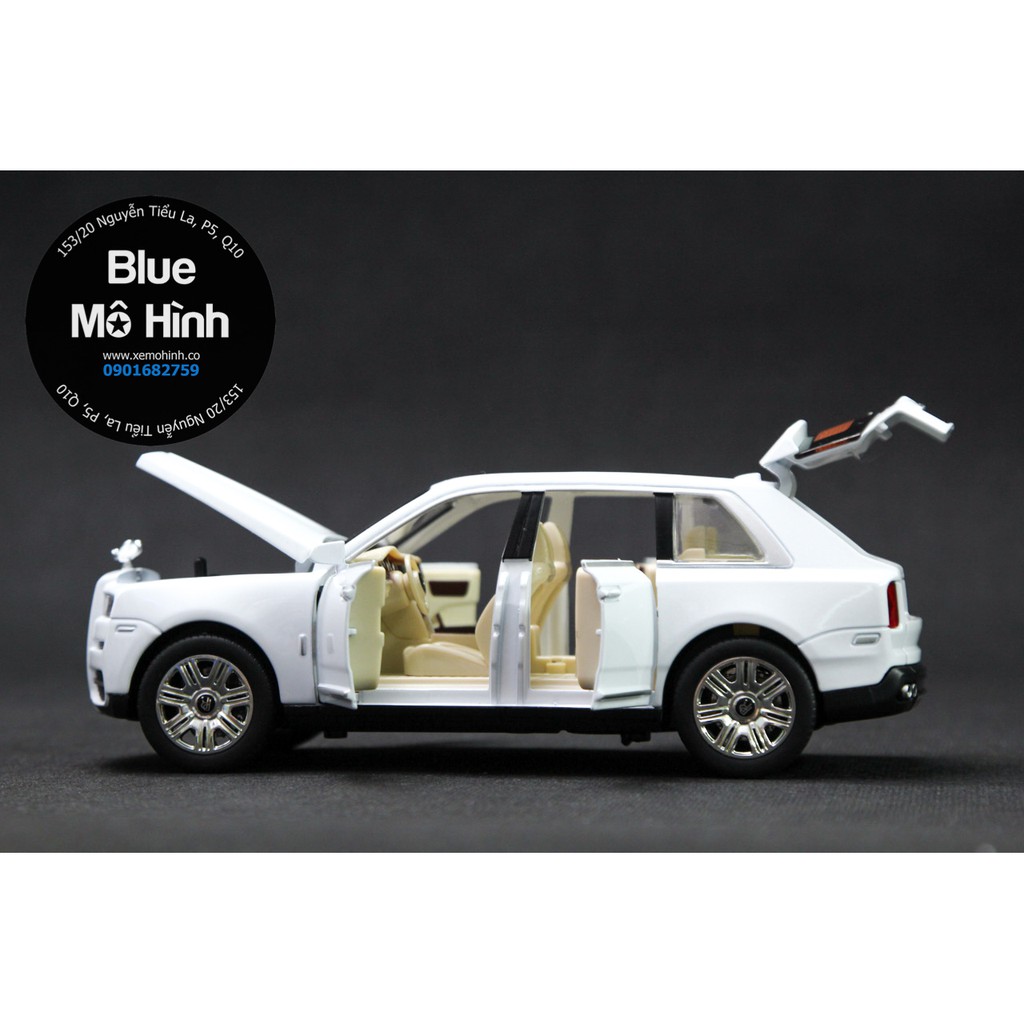 Blue mô hình | Xe mô hình Rolls Royce Cullinan SUV mở hết cửa 1:24