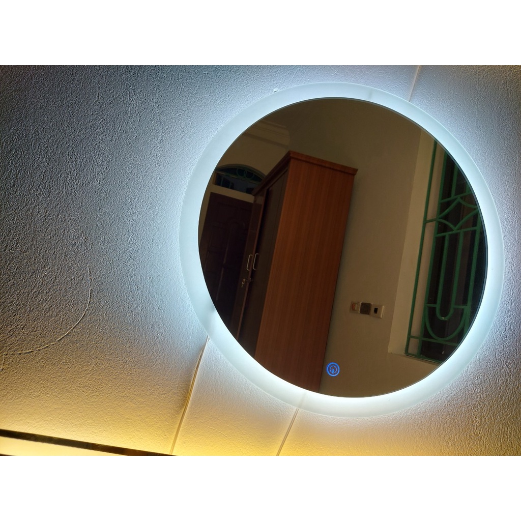 Gương tròn treo tường đèn led cảm ứng cao cấp D50cm (Vietnamese House)