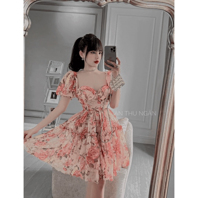 (Free ship) Đầm Voan Thiết Kế Cực Lạ Mắt Đẹp Hết Ý UP HHP Fashion