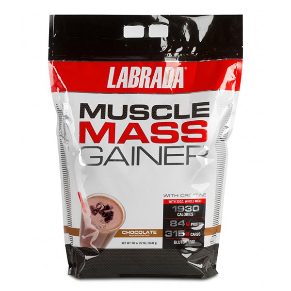 [FREE SHIP] Sữa Tăng Cân Nhanh Cho Người Gầy Muscle Mass Gainer - Labrada -12 Lbs (5.4kg) - Authentic 100%