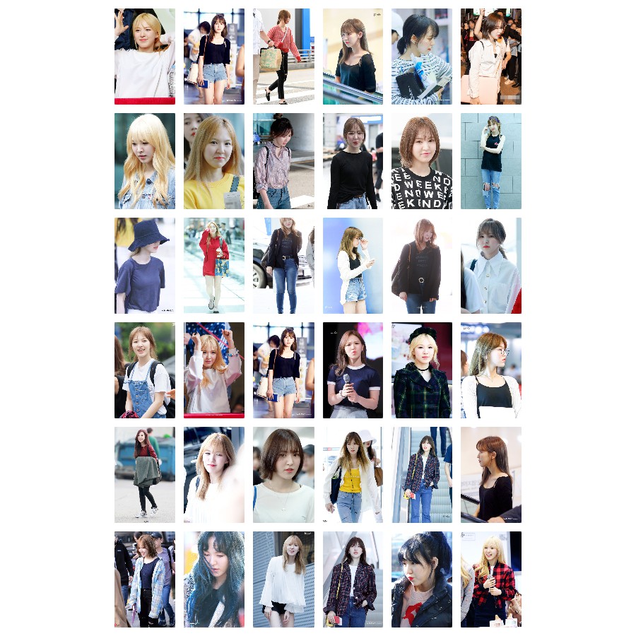 Lomo card 216 ảnh thành viên Red Velvet - Wendy Airport Fashion (có lẻ 6 set)