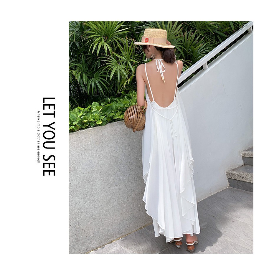 (CÓ SẴN- HÀNG QC)ĐẦM MAXI VÁY MAXI TRẮNG HỞ LƯNG QUẢNG CHÂU SEXY | BigBuy360 - bigbuy360.vn