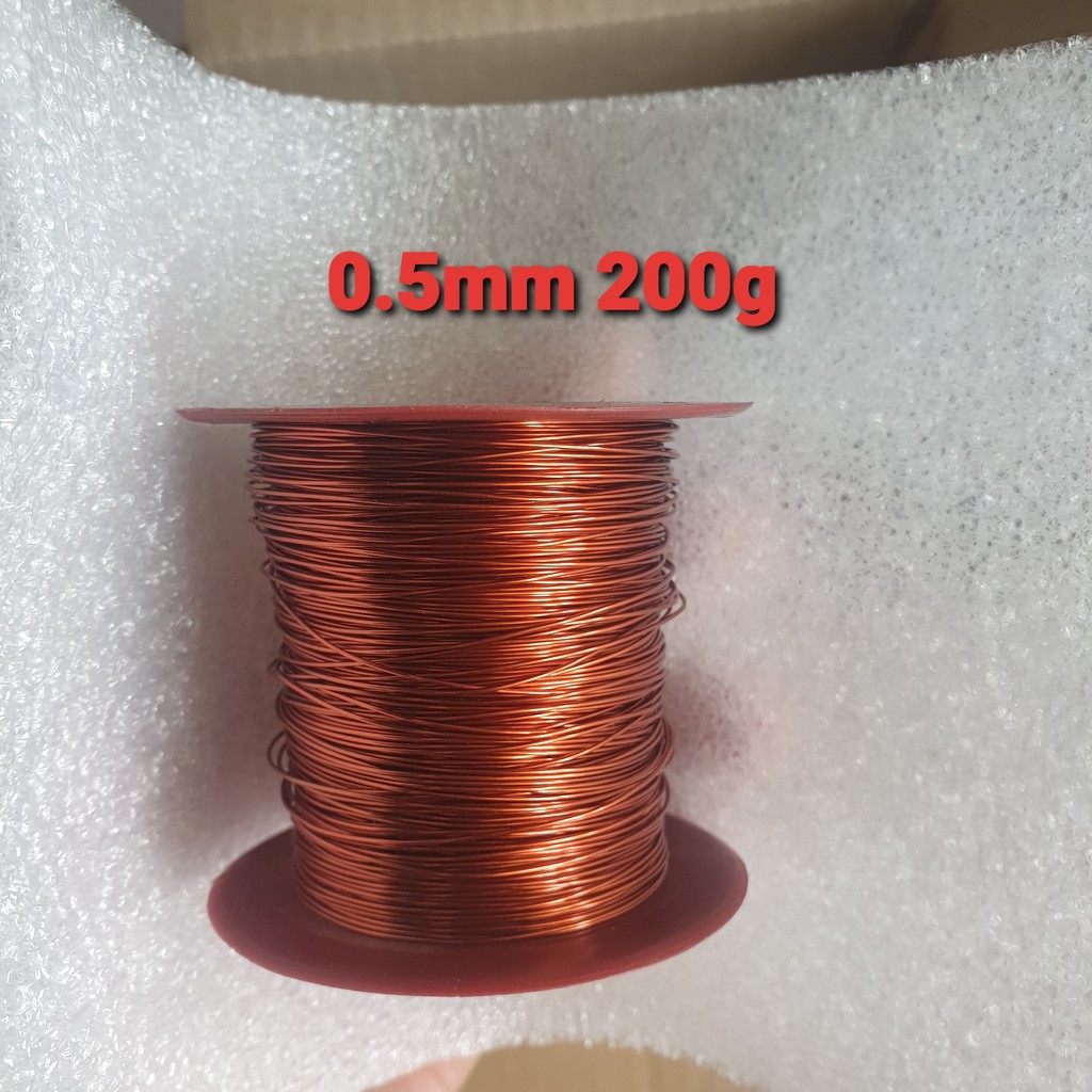 DÂY ĐỒNG QUẤN BIẾN ÁP CƠ. DÂY ĐỒNG TRÁNG MEN, BỌC EMAY CÁCH ĐIỆN, DÂY ĐỒNG QUẤN ĐỘNG CƠ. DÂY ĐỒNG 0.5mm