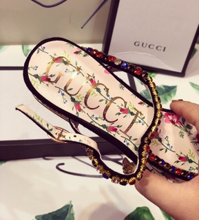 Sandal GC Gót Vuông Đính Đá SPV Fullbox