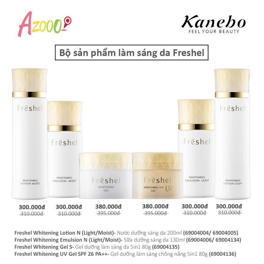 Sữa dưỡng sáng da thường và da dầu Kanebo Freshel 130ml