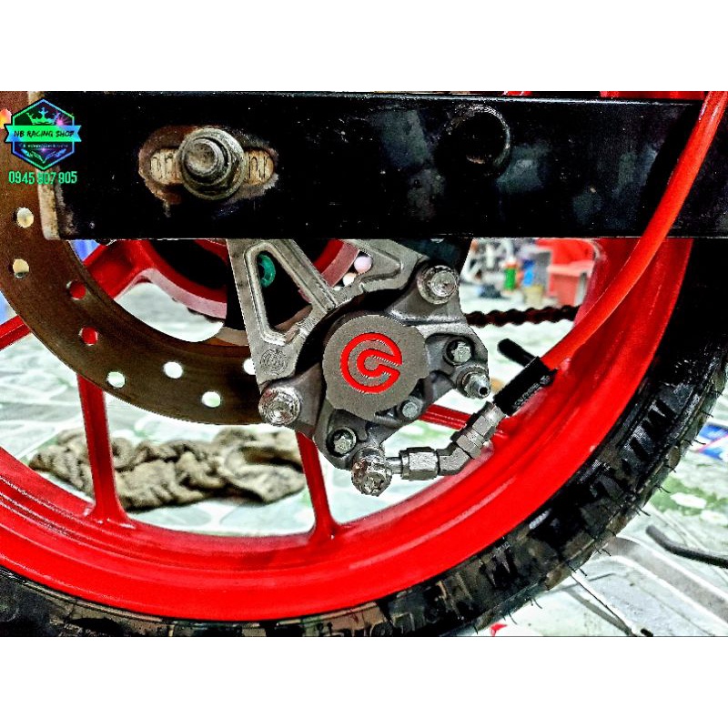 Pad Heo Cho Satria Raider 220mm Cao Cấp Brembo Adelin Frando 2 4 pít. NB Racing Shop
