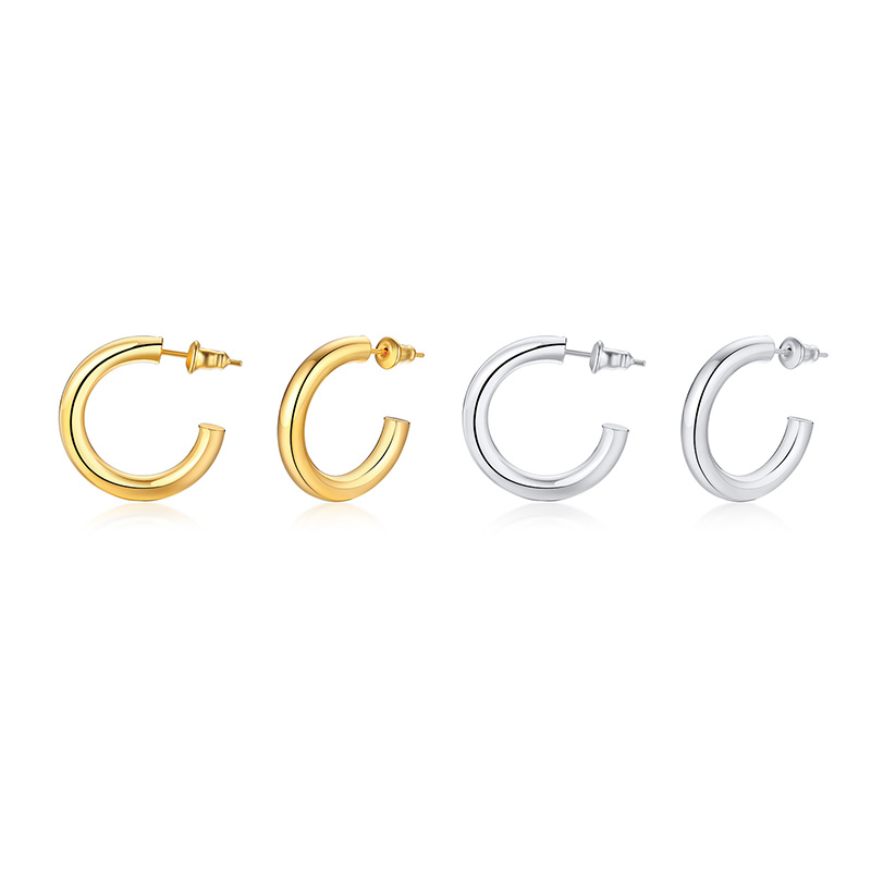 Vnox Gold Hoop Earring for Men Women