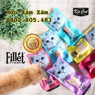 Kit cat fillet fresh 30g - thịt, cá filê hấp tươi ngon cho mèo giao vị ngẫu nhiên