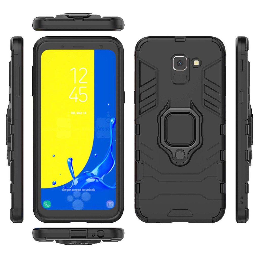 Ốp lưng Samsung J6 2018, Ốp iron man chống sốc kèm nhẫn iring chống xem video cho Samsung J6 | BigBuy360 - bigbuy360.vn