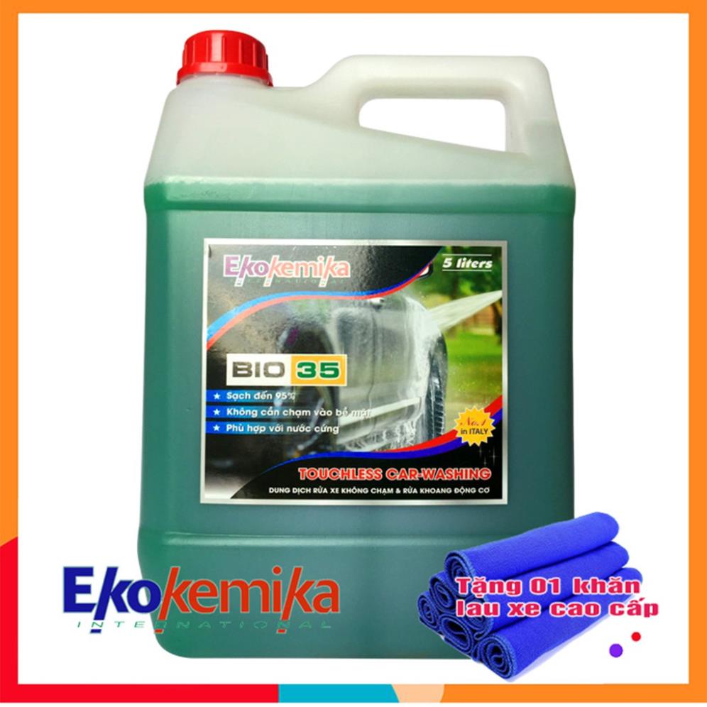 Bigsize  DUNG DỊCH RỬA XE KHÔNG CHẠM BIO 35-5l tặng khăn lau