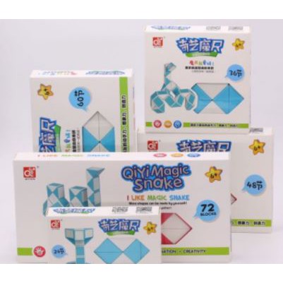  Rubik Rắn - QiYi Magic Snake 24 / 36 / 48 / 60 / 72 Đoạn Màu Đỏ