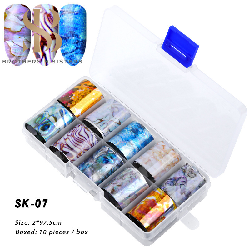 Hộp 10 cuộn miếng dán SUAKE dành cho trang trí móng tay nghệ thuật