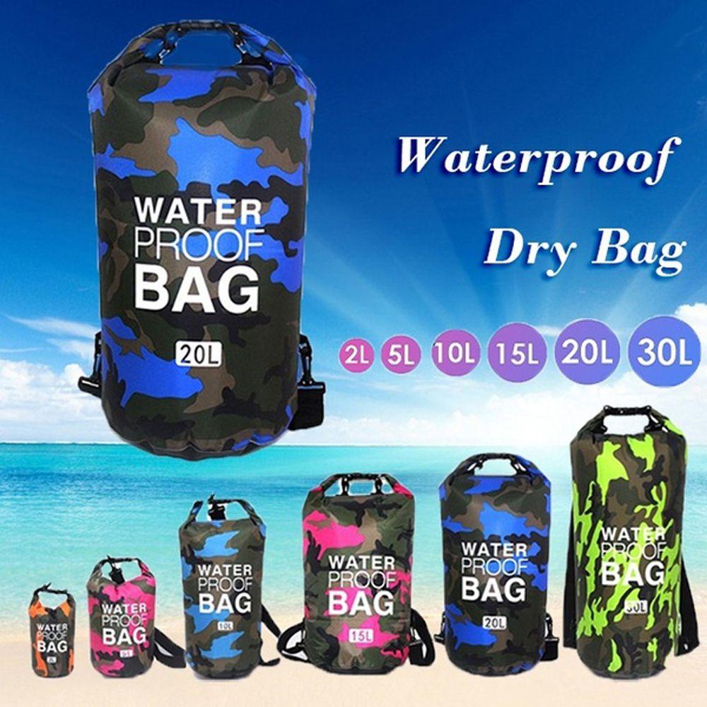 Túi Khô Chống Thấm Nước Dung Tích 2 / 5 / 10 / 15L / 20L Tiện Dụng Khi Đi Thuyền