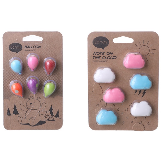 [HÀNG CÓ SẴN] Nam Châm Dán Tủ Lạnh Nhiều Hình Đáng Yêu Một bộ sáu