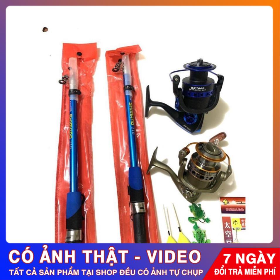 🟢COMBO 2 CẦN 2 MÁY KIM LOẠI KÈM ĐỦ PHỤ KIỆN NHƯ ẢNH ( MUA 3 BỘ TẶNG NGAY TÚI ĐỰNG COMBO DÀI 1M) TẢI CÁ 8-15KG 🟢