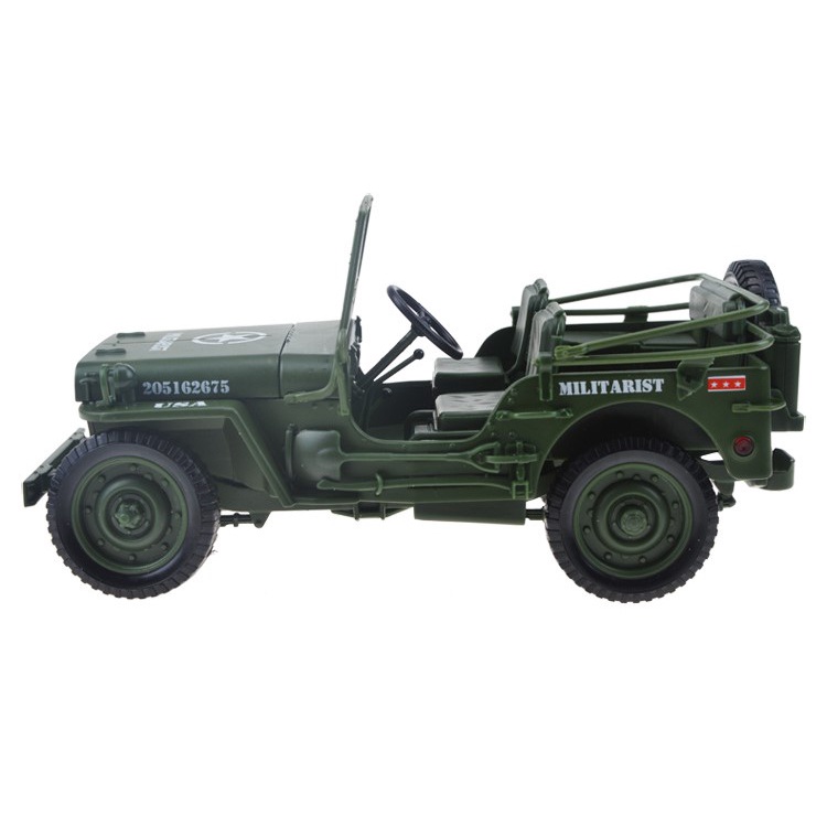 Mô hình xe Jeep Thế chiến II tỉ lệ 1:18