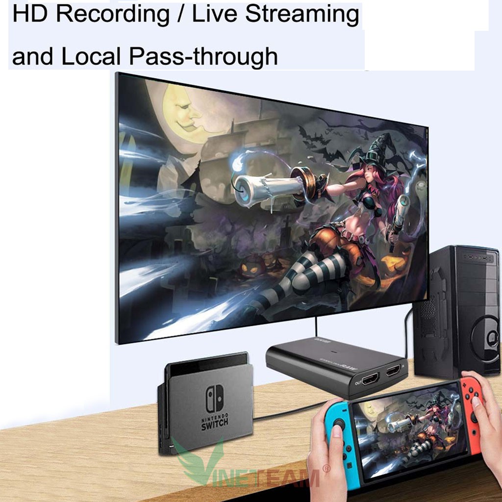 Ezcap 321B GameLink RAW 4K hộp Video Game Capture hdmi to usb 3 0 livestream obs hỗ trợ 1080p