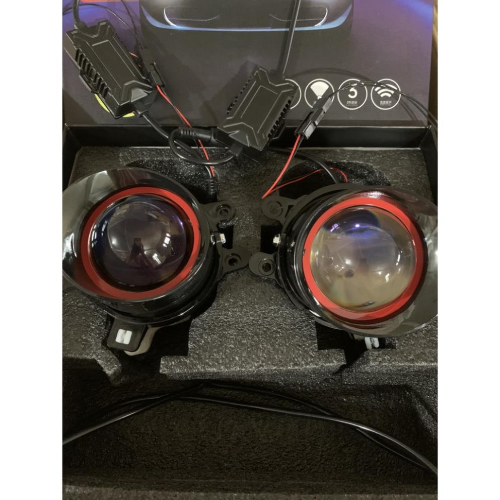 Bộ 2 bi led gầm Projector 3 inch chân Toyota và phổ thông màu ánh sáng 3000K và 6000K siêu sáng phá sương