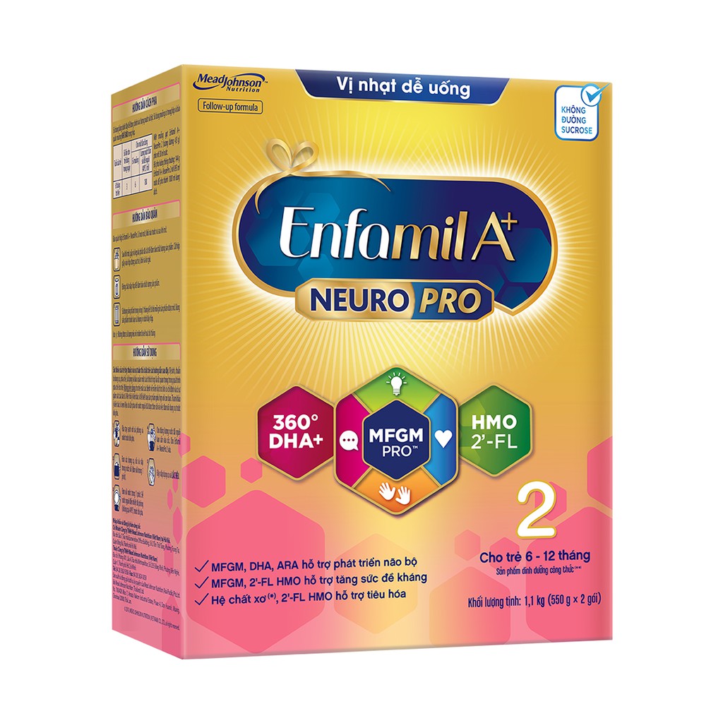 Sữa Bột Enfamil A+ Neuropro 2 Với 2’FL HMO – 1.1kg