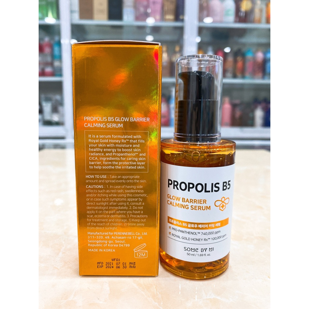 Tinh Chất Dưỡng Ẩm Dịu Da Mụn Some By Mi Propolis B5 Glow Barrier Calming Serum Hàn Quốc 50ml