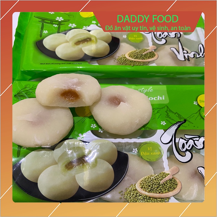 Bánh mochi việt nam vị đậu xanh siêu mềm dẻo hộp 6 bánh 230g
