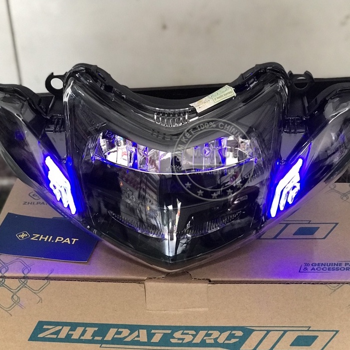 Chóa đèn led pha 2 tầng gắn đầu đèn xe Sirius các đời màu demi ngẫu nhiên hàng Zhipat chính hãng