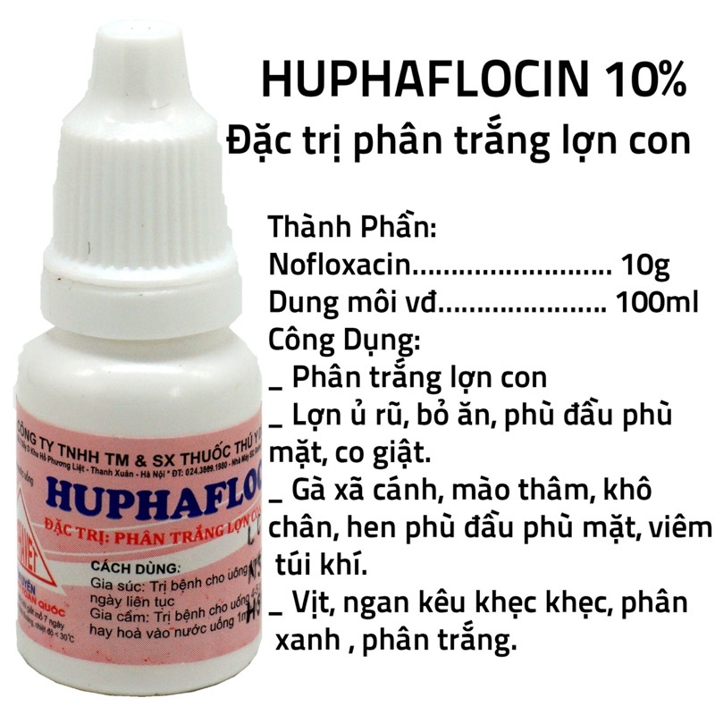 1 lọ HUPHAFLOCIN 10% dùng cho lợn gà vịt ngan ngỗng