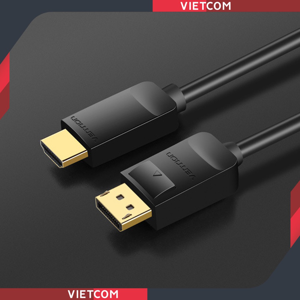 Cáp Displayport To Hdmi Dài 1.5M Mạ Vàng - Hỗ trợ độ phân giải 1080P/60Hz &amp; 4K/30Hz