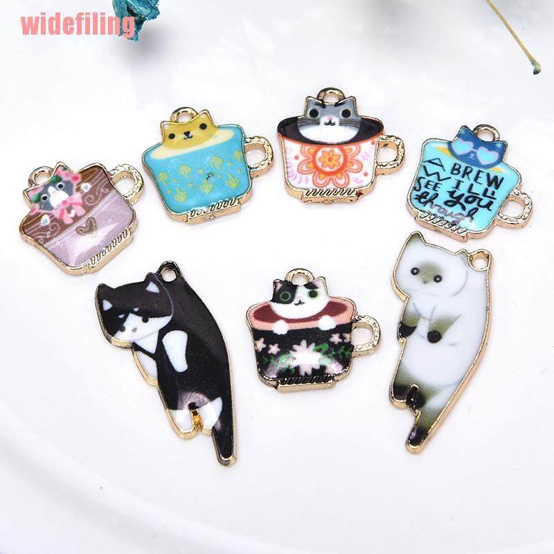 Bộ 10 Tráng Men Hình Mèo Dễ Thương