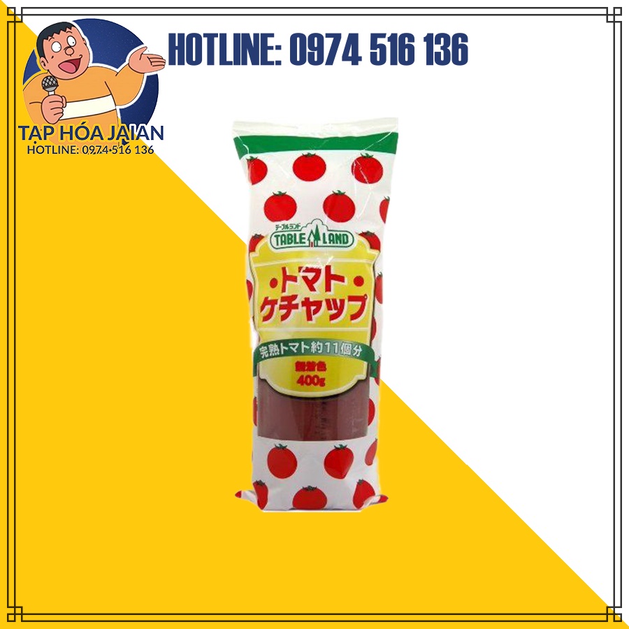 Sốt Tương Cà Chua Tableland Chuẩn JAS Túi 400gr [TP] Nhật Bản