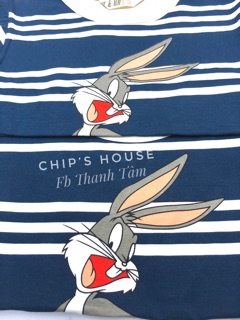Áo phông cotton thỏ bugs bunny cho bé