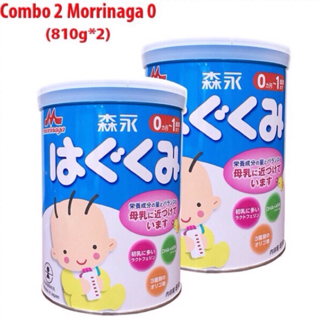 Combo 2 hộp Morinaga 0 (810g*2) date mới