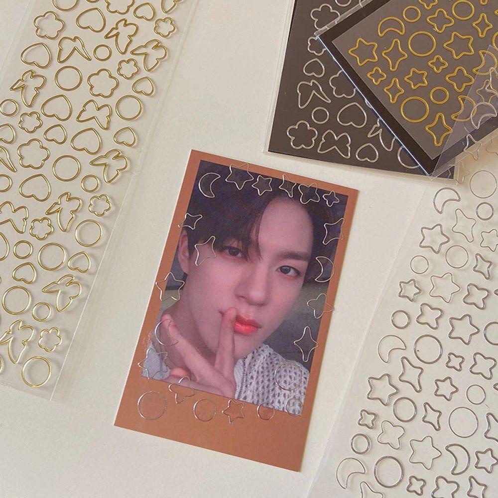 Sticker Dán Trang Trí Sổ Tay Bằng PVC Laser Họa Tiết Hoạt Hình Ngôi Làng / Bướm / Mặt Trăng