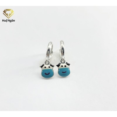 Bông tai Trẻ em bạc Ý 925 Huệ Ngân - Chú bò vui vẻ rye140652