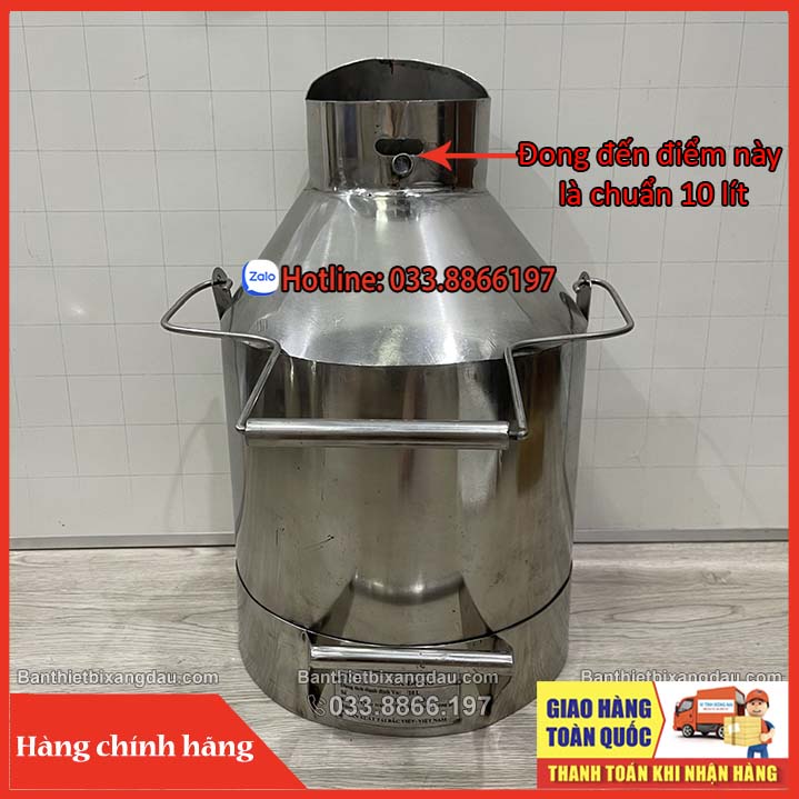 Ca đong nhớt chuẩn 10 lít kiểu chảy tràn