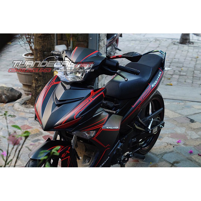 Tem Trùm Exciter 150 Light đen đỏ