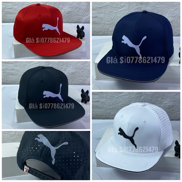 Nón snapback - mũ lưỡi trai dù lổ in báo phẳng quang thể thao