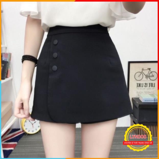 Quần giả váy phối cúc cực xinh Dáng chữ A - khóa sau giọt lệ trẻ trung năng động